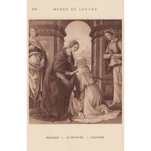 Domenico Ghirlandaio La Visitation Antique Museum De Louvres Painting Postcard