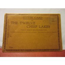 THE TWELVE CHIEF LAKES, CUMBRIA unused antique letter card by Abraham =
