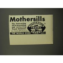 1953 Mothersills Travel Remedy Advertisement