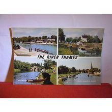 multiview, THE RIVER THAMES, unused postcard by J. Salmon dated 1965 #