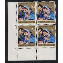 Norfolk Christmas SW Corner Block of 4 1965 MNH SG#59 Sc#70