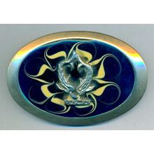1970's PISCES ASTROLOGICAL SIGN BELT BUCKLE