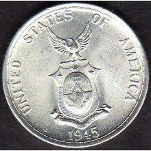 1945 S Philippines 50 Centavos Silver Coin