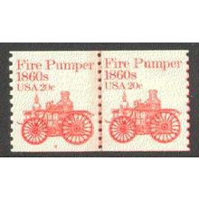 1908 20c Fire Pumper Fine MNH Dry Gum CNP Left 9 V0402