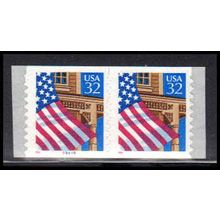 2915Av 32c U.S. Flag Over Porch Fine MNH CNP Left 99999 11x10 PA1778