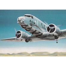 1934 Uiver Memorial Flight in 1984 DC-2 Douglas Uliver Airplane Holland Postcard