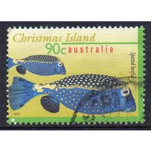 Christmas Island 1996 Marine Life Definitive - Spotted Boxfish 90c Used