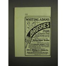 1917 Whiting-Adams Paint Brush Ad - A Square Deal