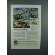 1944 GM Diesel Engine Ad w/ Bulldozer - Wage War