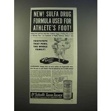 1946 Dr. Scholl's Sulfa Solvex Ad - For Athlete's Foot