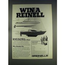 1974 Reinell Sailboat Ad - Win a Reinell