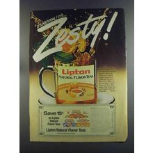 1982 lipton Natural Flavor Teas Ad - Zesty