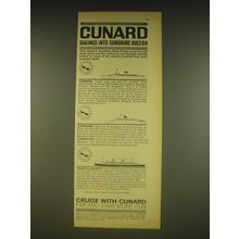 1963 Cunard Cruise Ad - Cunard sailings into sunshine 1963/64