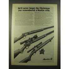 1970 Marlin 39 Century Ltd. 22, 336C and 99M1 Rifles Ad - He'll never forget