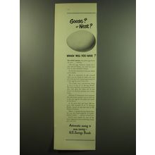 1949 U.S. Savings Bonds Ad - Goose? or Nest?