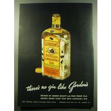 1949 Gordon's Distilled London Dry Gin Advertisement