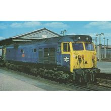 Superb 50 Class Train no 50002 at Newton Abbot Station Postcard