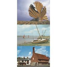 Scallop Shell Aldeburgh Suffolk Rare Art 3x Postcard