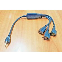 CABLE DE CORRIENTE CON 3 TOMAS PARA USAR EQUIPOS AMERICANOS CONEXIÓN AMERICANA