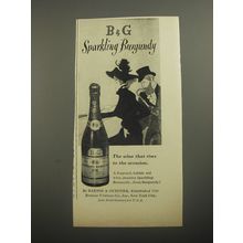 1956 B&G Barton & Guestier Wine Ad - B&G Sparkling Burgundy