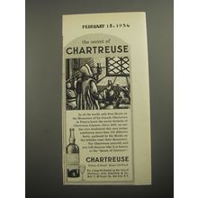 1956 Chartreuse Liqueur Ad - The secret of Chartreuse