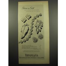 1955 Tiffany & Co. Jewelry Ad - Tribute in Gold