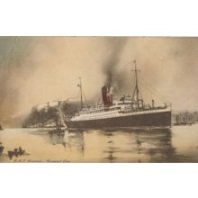 RMS Antonia Cunard Line Ship Rare Antique Postcard