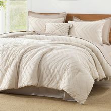 Litanika California King Comforter Set Beige, 3 Pieces Cal King Oversized King C