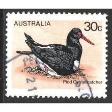 AUSTRALIA 1978: BIRDS DEFINITIVES - 30c PIED OYSTERCATCHER USED (G5)