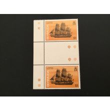 ICOLLECTZONE Bermuda 493 ships and boats gutter pair VF NH