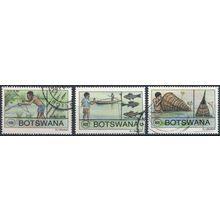 Traditional Fishing: 3 Values - Botswana 1995 - FH - SG 797 & 799/800