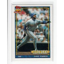 1991 Topps Dave Parker baseball card #235 – Brewers