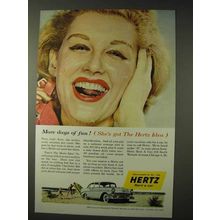1956 Hertz Rent-A-Car Ad - More Days of Fun!