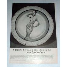 1960 Maidenform Cymbal Strapless Bra Ad - Real Dish