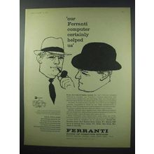 1960 Ferranti Computer System Ad - Certainly Helped