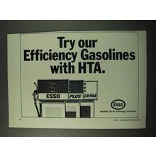1972 Esso Gasoline Ad - Our Efficiency Gasolines