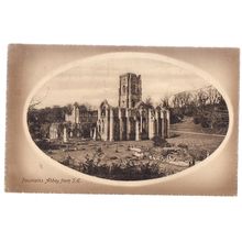 FOUNTAINS ABBEY, . unused. antique postcard by Valentine =