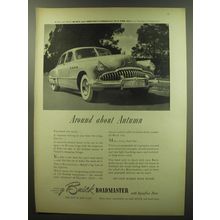 1949 Buick Roadmaster Car Ad - Around about Autumn