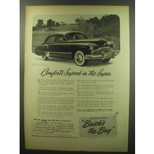 1949 Buick Super Car Ad - Comfort's Superb in the Super