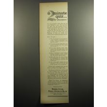 1951 Merrill Lynch Ad - 2 minute quiz for investors
