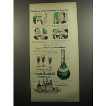 1951 Hiram Walker's Cordials Ad - The boss is giving our guests the business