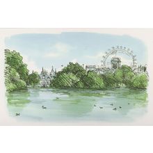 London Foreign Office Eye Horse Guards Parade Painting Postcard
