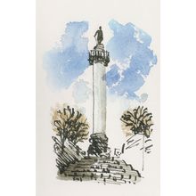 The Duke Of York Statue at St James Park London Painting Postcard