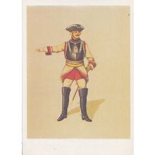 Russian Military Army Unidentified Uniform 1700s 5 Soviet Postcard