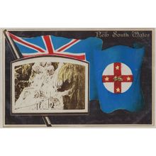New South Wales Jenolan Caves Australia 1907 Flag Postcard