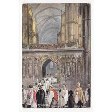 Entering the Choir Rochester Cathedral Arthur C Payne Art Tucks Oilette Postcard