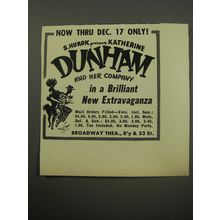 1955 Katherine Dunham and Her Company Ad - Now thrud Dec. 17 only!