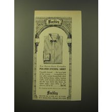1960 Finchley Fashion Ad - New Button-down Formality Pleated Evening Shirt