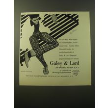 1960 Galey & Lord Dunlee Slacks Ad - For the man who rejects the commonplace