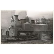 Black Hawthorn & Co Train GLC No 18 864-86 & Driver Old RPC Postcard